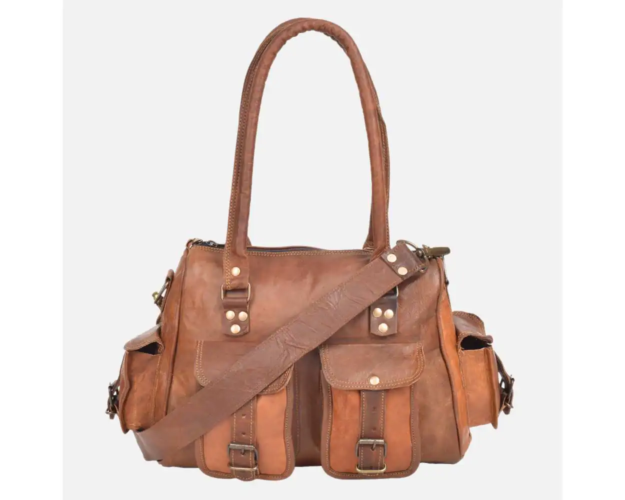 Vintage leather tote bag women's sale