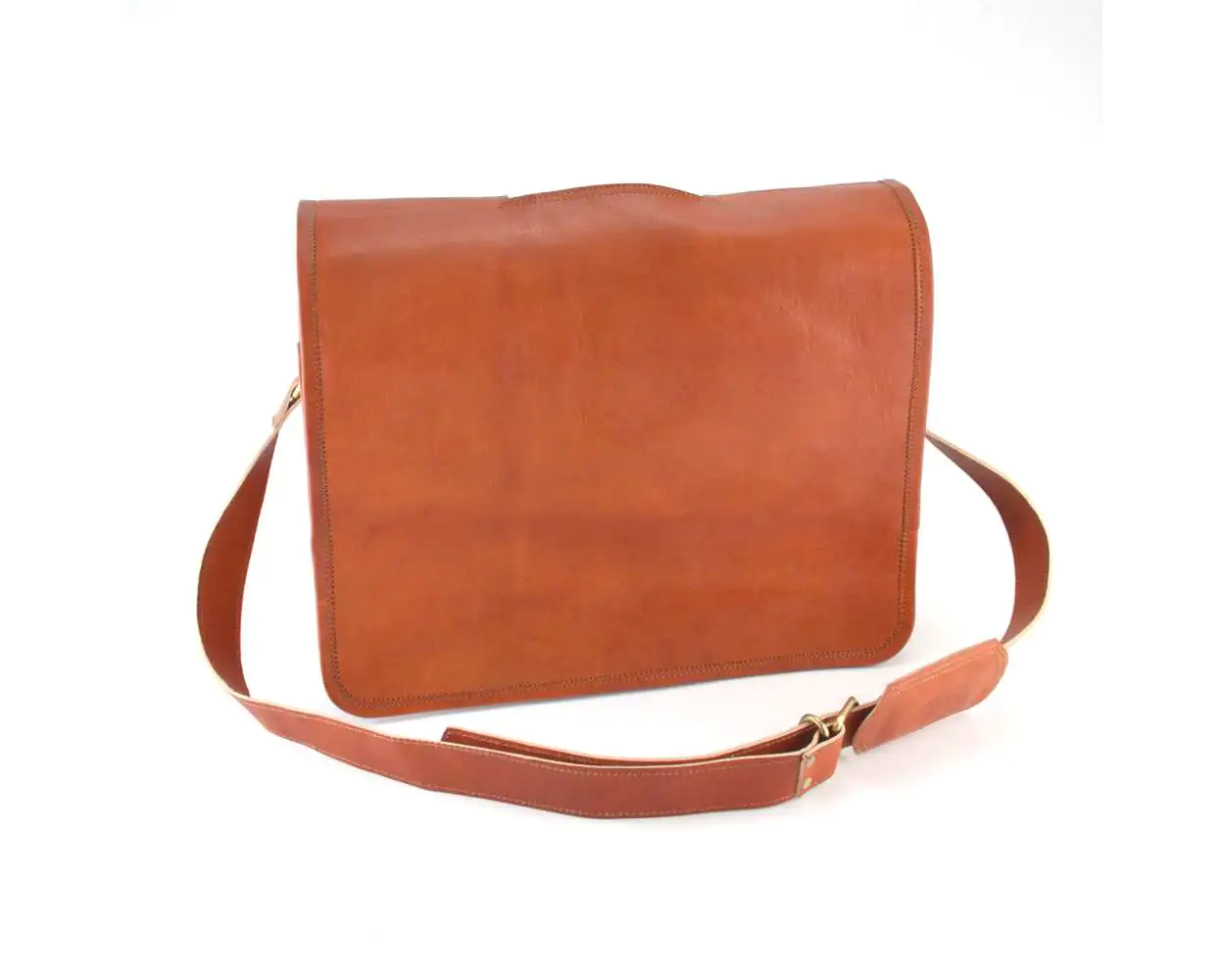 Leather messenger bag strap sales