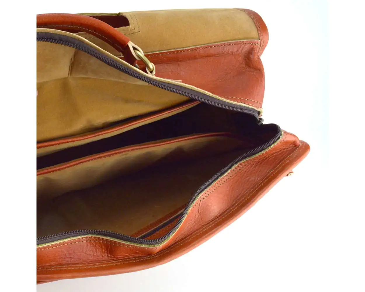 Goat leather messenger bag on sale