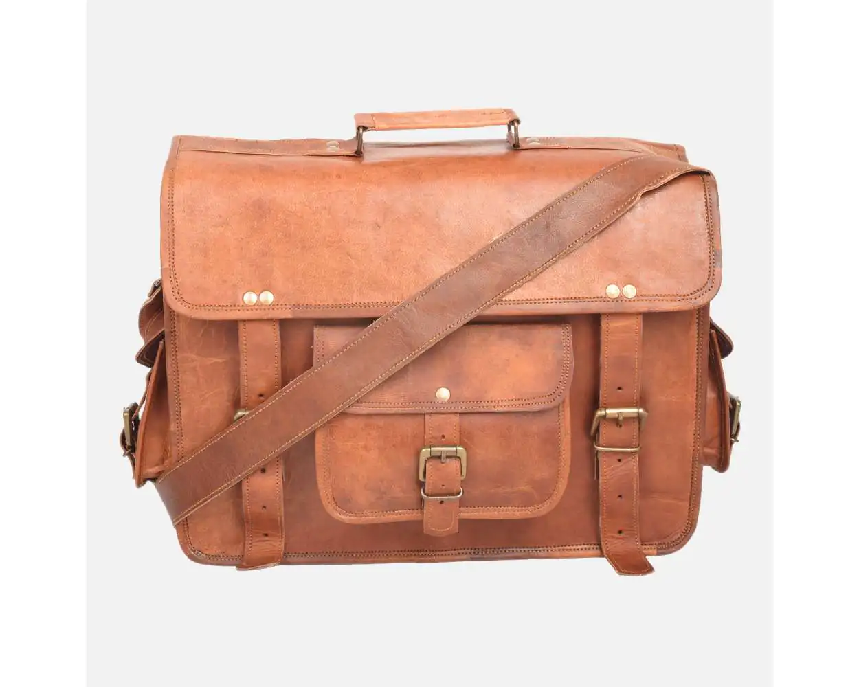 Vintage Leather Satchel Briefcase Bag High Quality Leather Bag