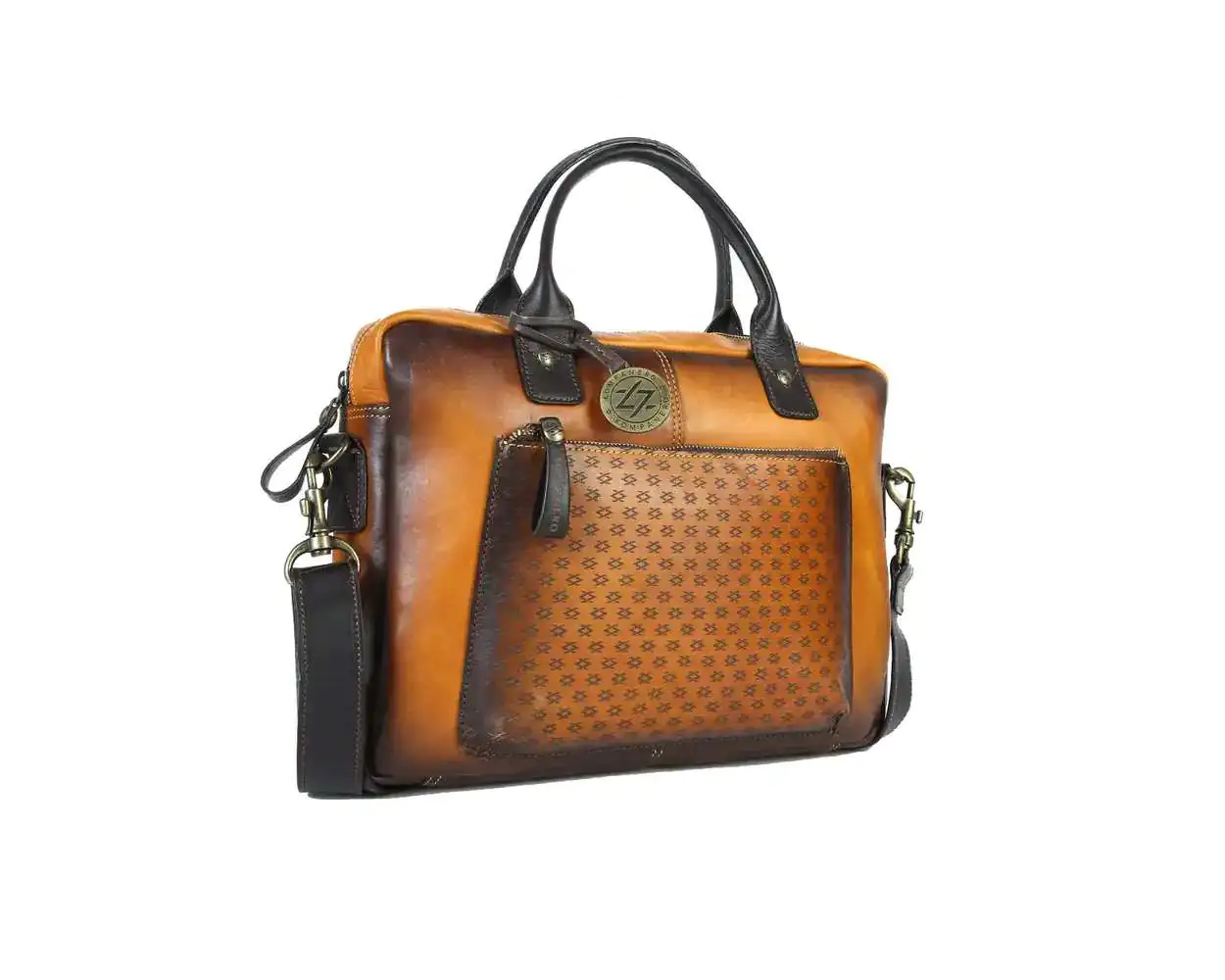 Joshua Laptop Genuine Leather Bag 13.8 Mustard