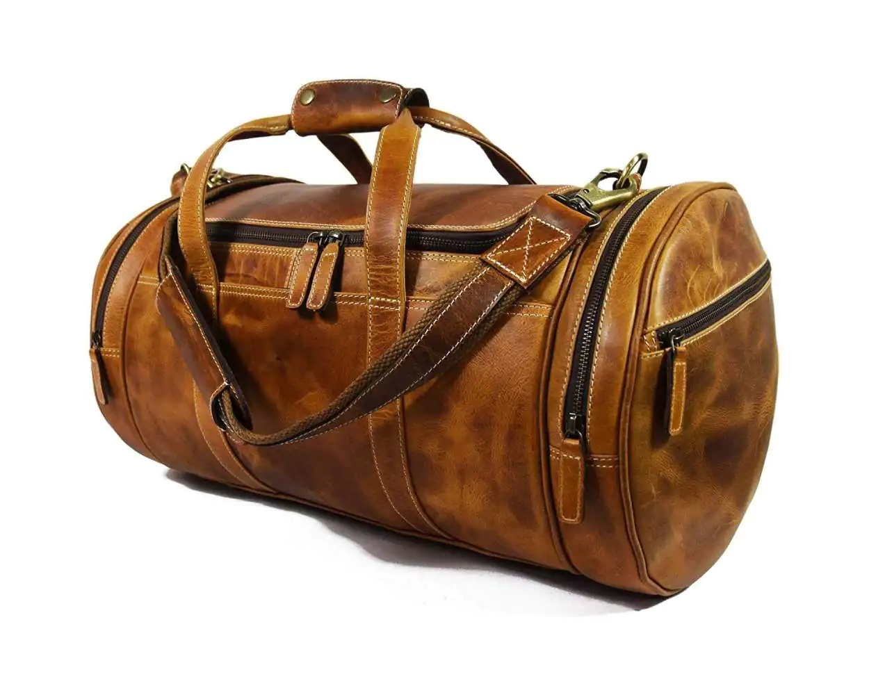 Barrel Travel Weekend Leather Duffel Bag 20