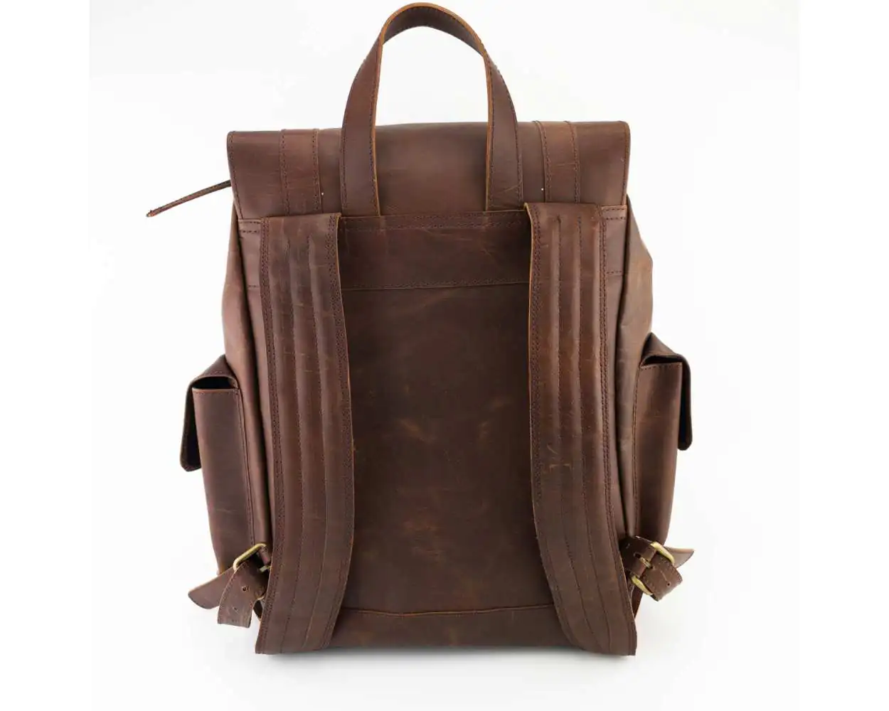 Genuine Leather Backpack College Bag for men women 16