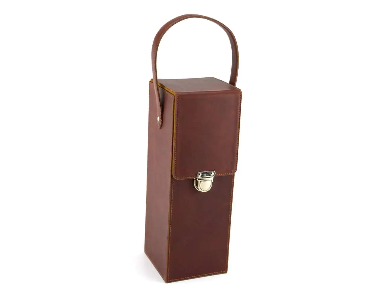 Leather Wine Bottle Carrying Case Holder
