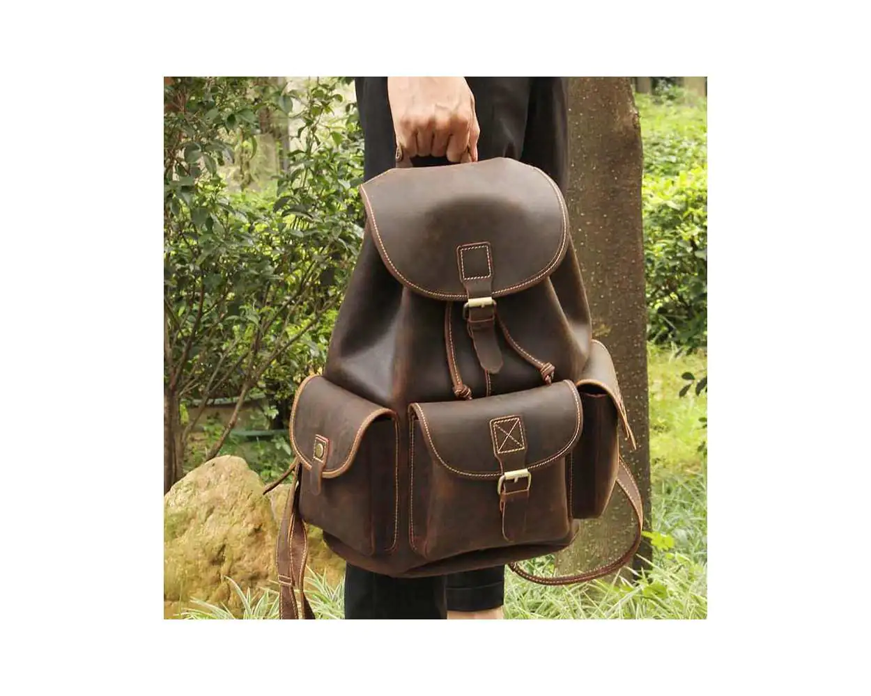 Leather trekking bags hot sale