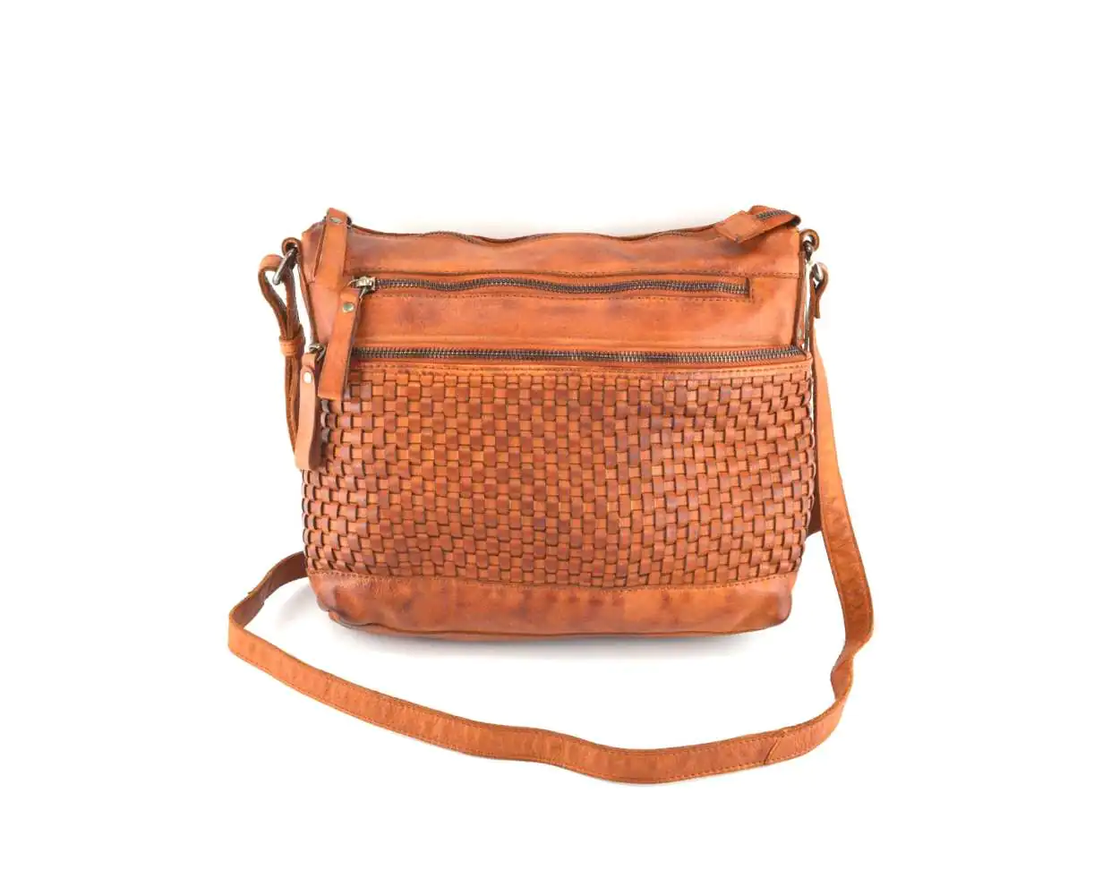 Designer Leather sling bag for women Cognac