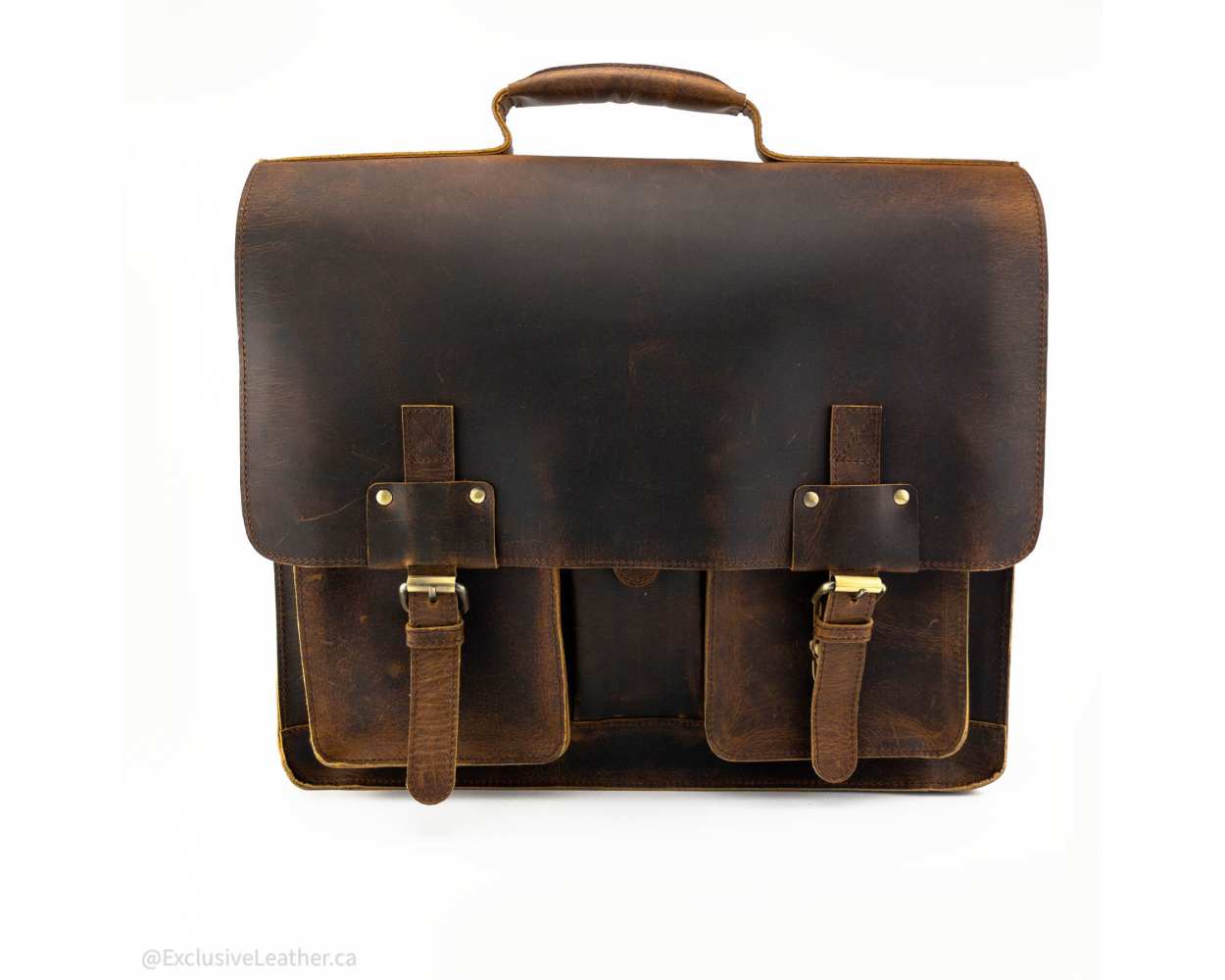 Crazy horse deals leather briefcase