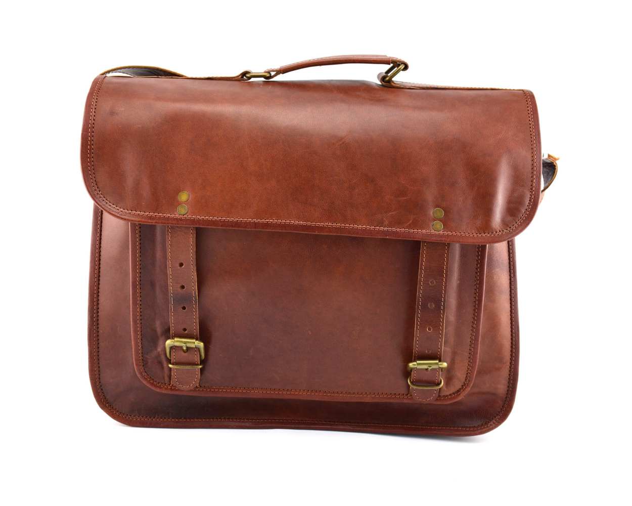 Vintage Lawyer Style Professional Satchel Full Grain Laptop bag
