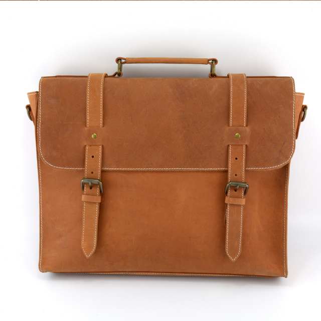 Vintage Style Leather Laptop Briefcase | High Quality Leather Bag