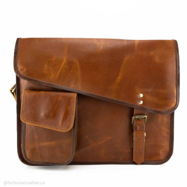 Vintage Style Leather Laptop Briefcase | High Quality Leather Bag
