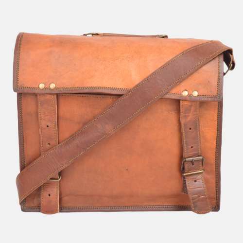 Large Vintage Style Leather Shoulder Crossover Bag  | High Quality Leather Bag