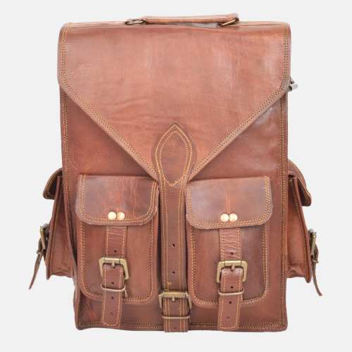 Brown Leather Laptop Crossbody Bag Vintage Style  | High Quality Leather Bag