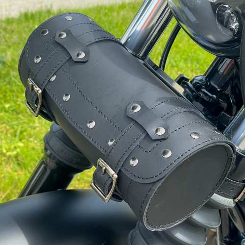 AllExtreme EXBSL04 Portable Motorcycle Backseat Round Saddle Bag Water  Resistant Leatherette Bike Tool Kit Storage Organizer For Long journeys  Brown