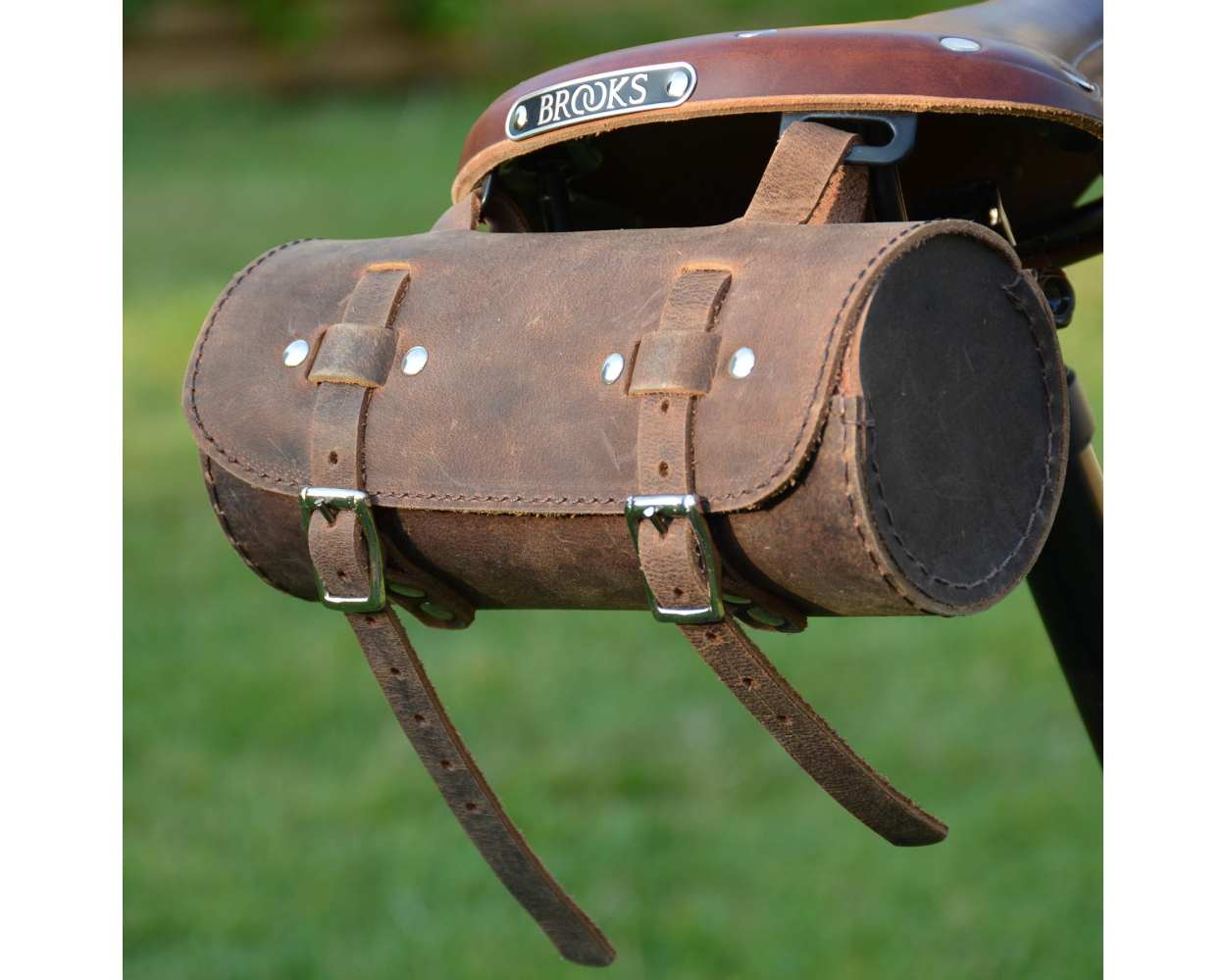 Round leather bicycle bag online