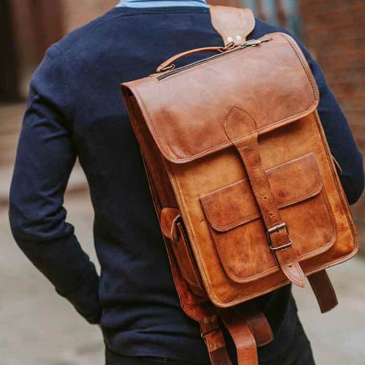 Vintage Handmade Leather Laptop Bags Briefcases Exclusive Canada - Brown Leather Backpack Canada Vintage Handmade Leather Laptop Bags Briefcases Exclusive Canada - Brown Leather Backpack Canada